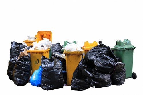 Rubbish removal team at work in South West London