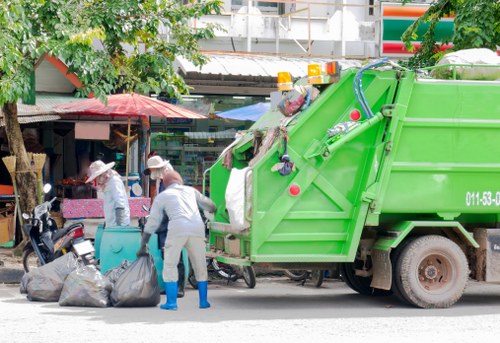 Scheduled waste collection in a residential area