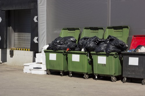 Recycling bins and sustainable waste practices