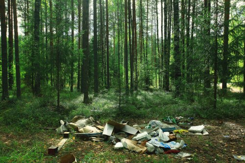 Commercial rubbish clearance services at an office building in South West London